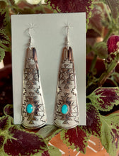 Load image into Gallery viewer, Sterling Silver &amp; Turquoise Dangle Earrings

