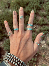 Load image into Gallery viewer, Adjustable Sterling Silver &amp; Turquoise Wrap Rings

