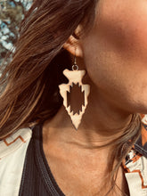 Load image into Gallery viewer, Wooden Arrowhead Earrings
