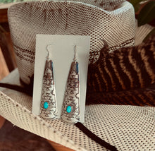 Load image into Gallery viewer, Sterling Silver &amp; Turquoise Dangle Earrings
