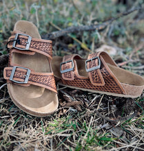 Load image into Gallery viewer, Tooled Leather Sandals
