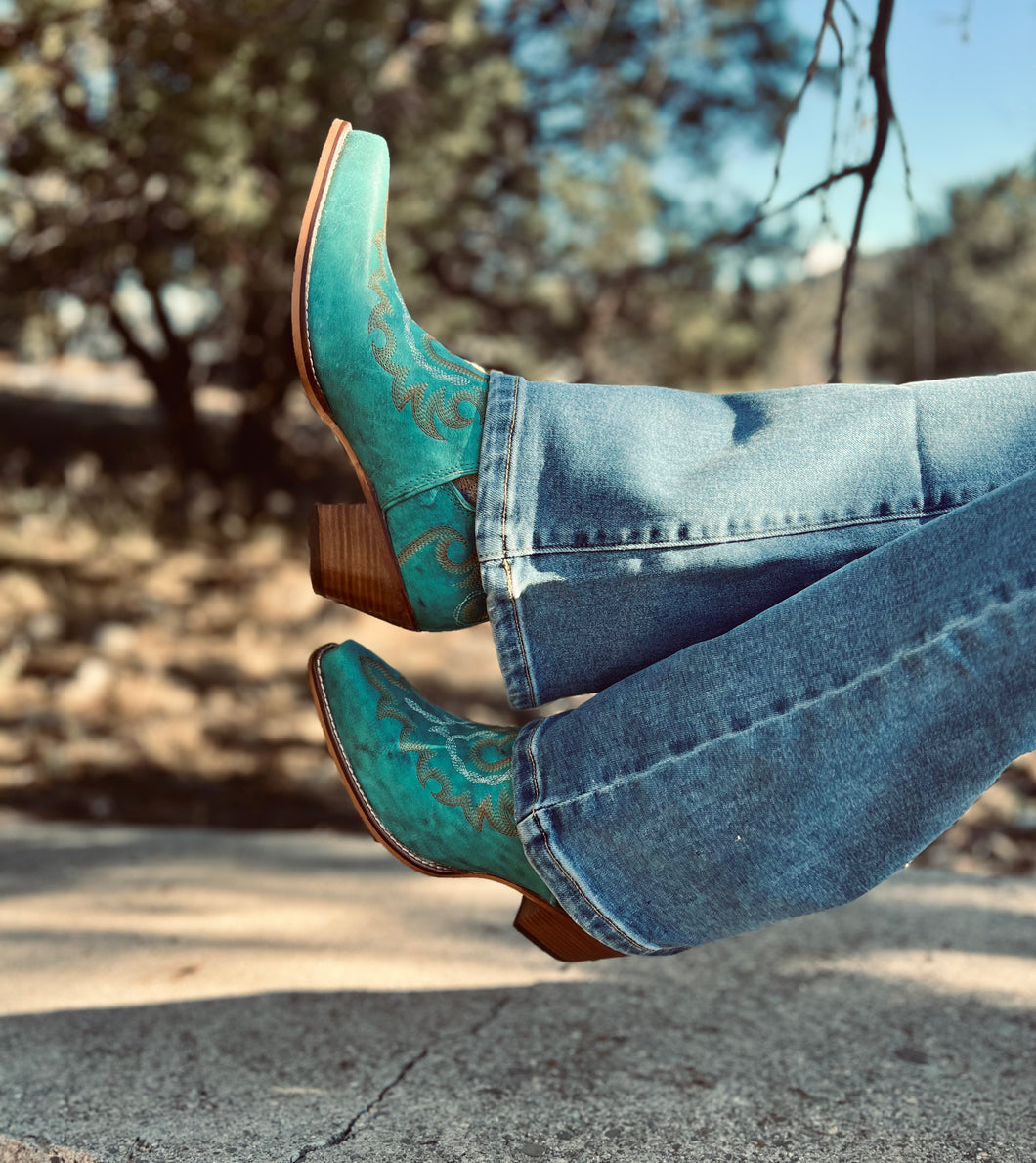 Turquoise Moment Booties