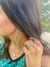Load image into Gallery viewer, Turquoise Arrowhead Earrings RESTOCKED
