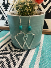 Load image into Gallery viewer, Turquoise Arrowhead Earrings RESTOCKED
